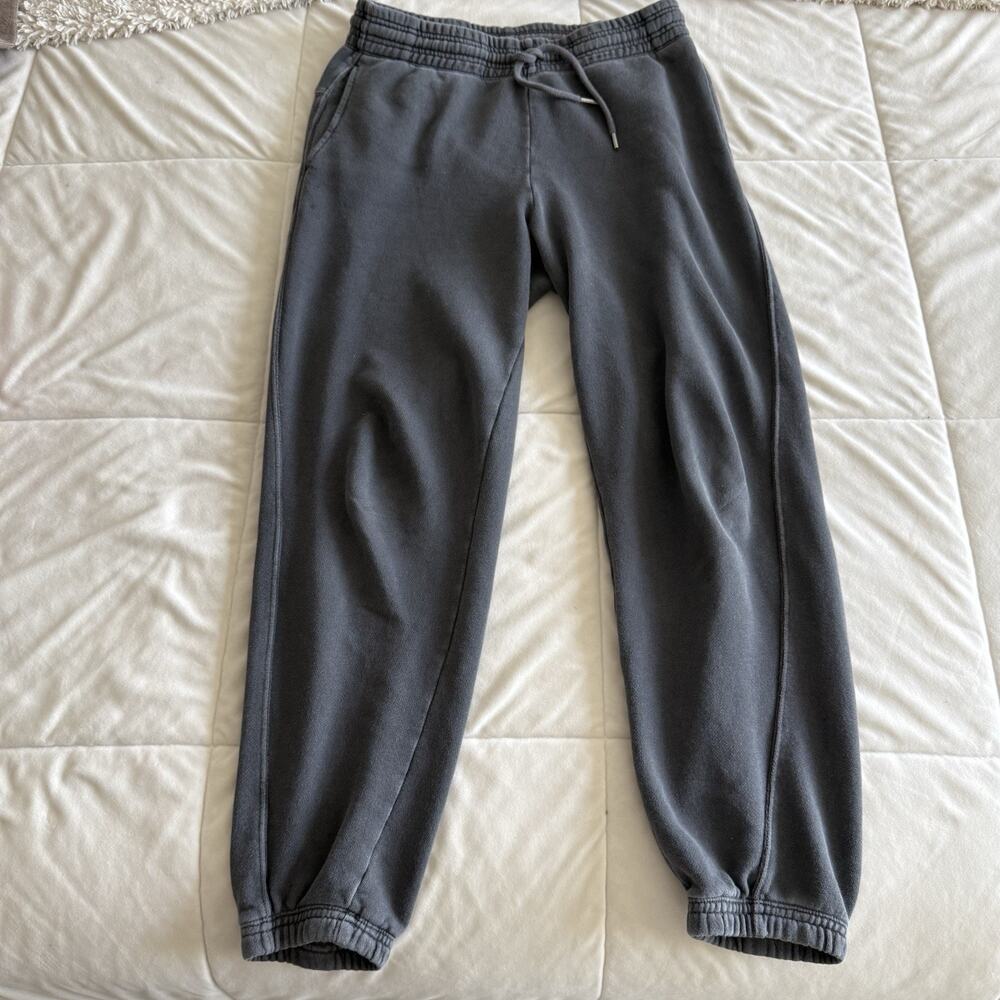 Aerie Women’s S Fleece Sweatpants Gray Regular Fit Elastic Waist Pockets